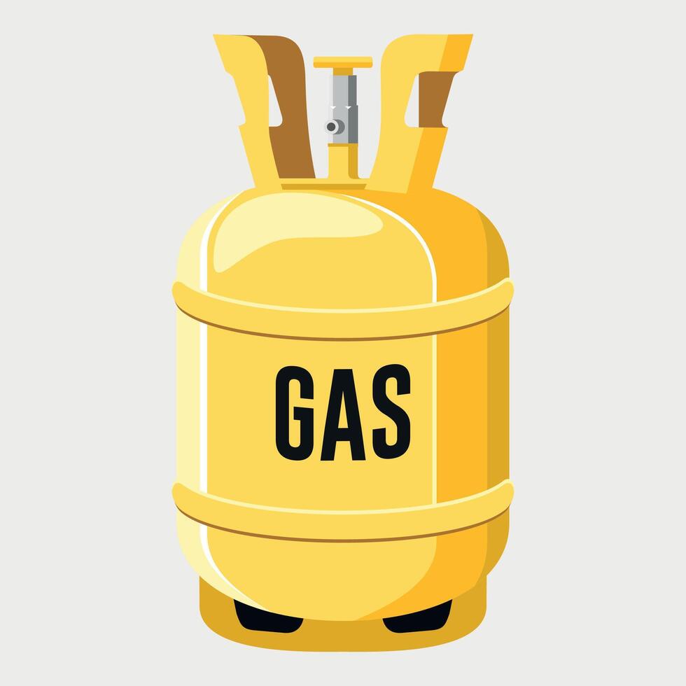 metal gas cylinder icon yellow color on white background vector