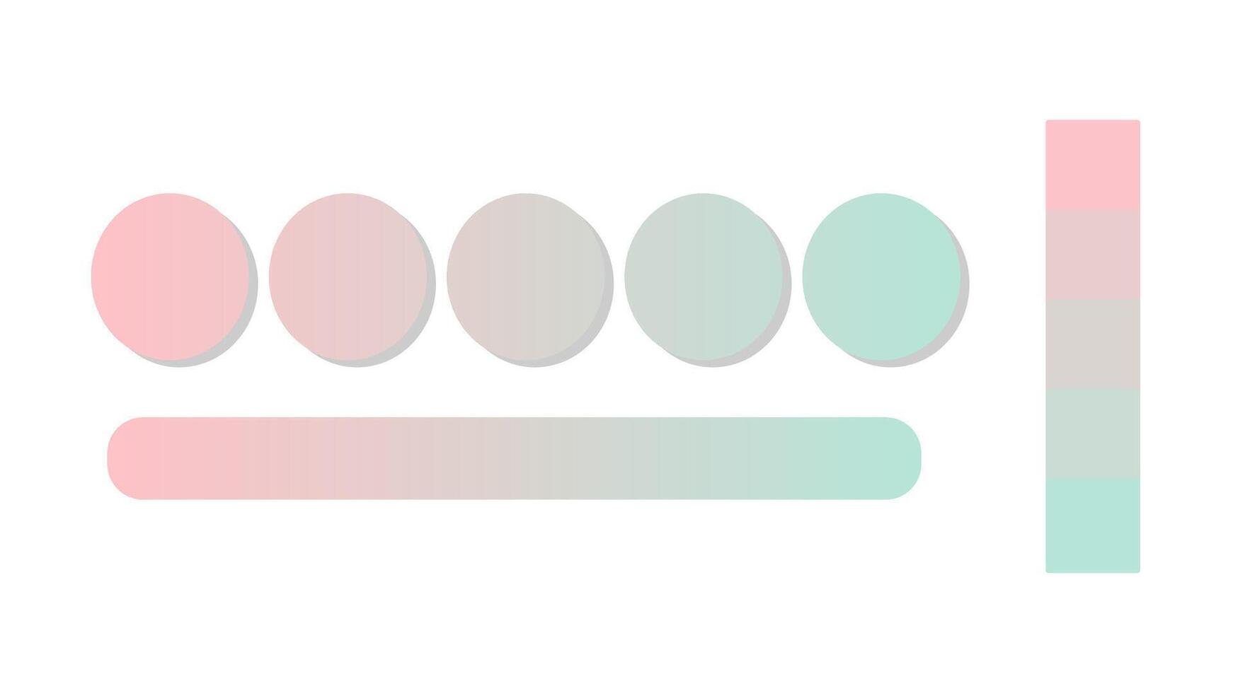Abstract gradient background with Rosewater and Spearmint color palette. Abstract illustration with gradient blur design. Blurred colored abstract background. Colorful gradient illustration vector