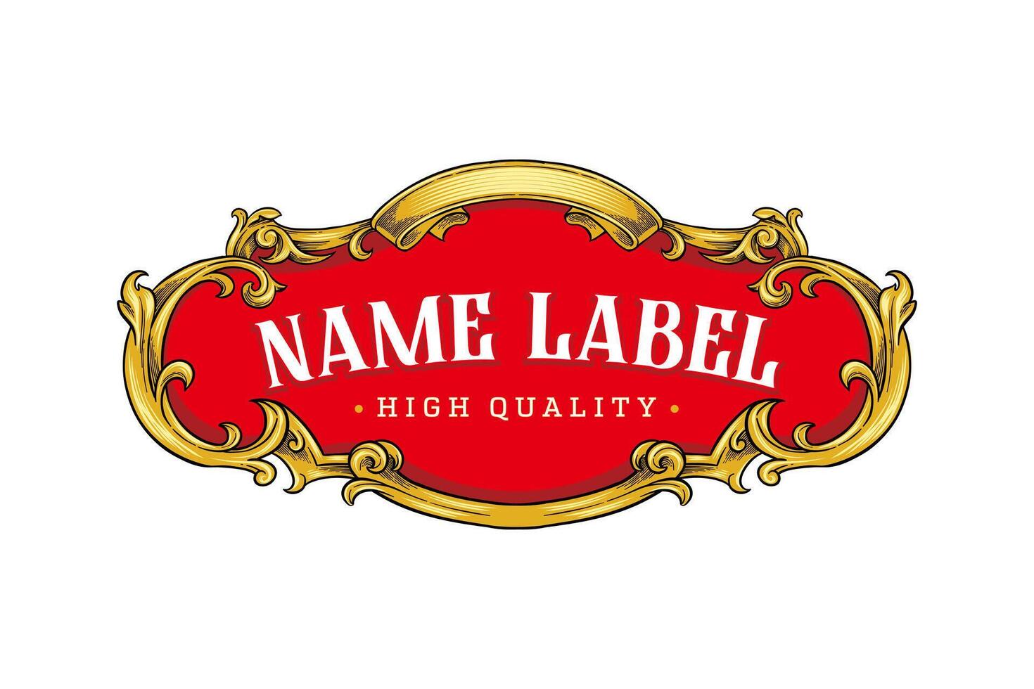 vintage style logo label design vector