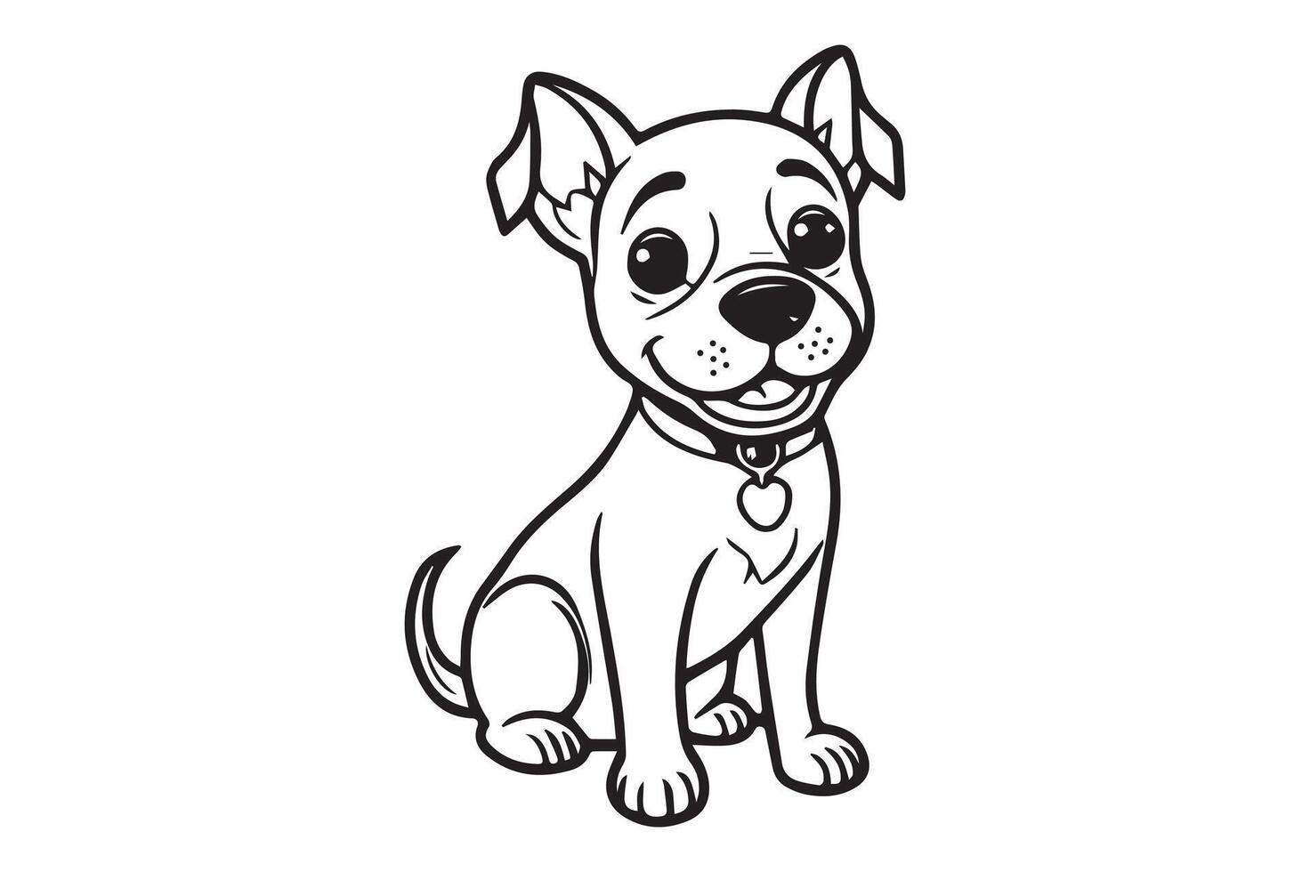 Line art Dog Illustration free eps download vector