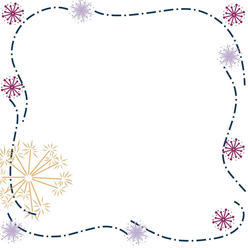 Firework frame festival border clipart illustration vector