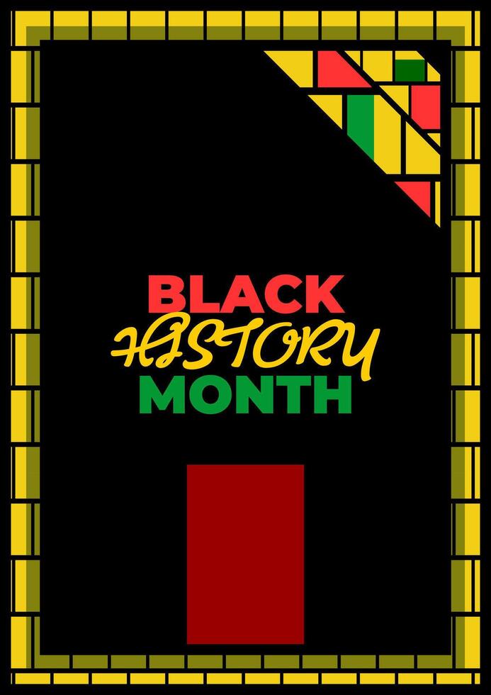 Black History Month poster. African American History is celebrated annually in February. vector