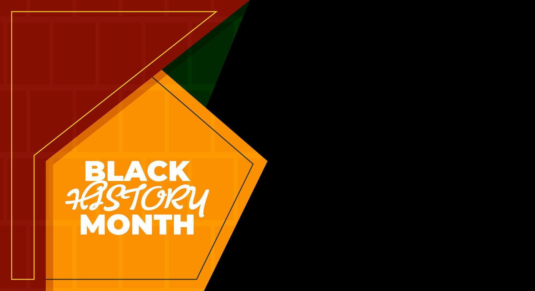 Black History Month background. African American History is celebrated annually in February. Creative geometry vector