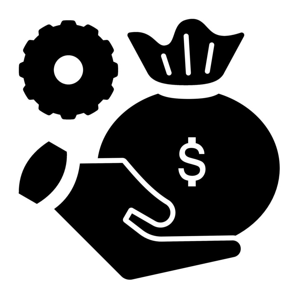 Money management Icon. Personal finance icon. Solid icon style vector