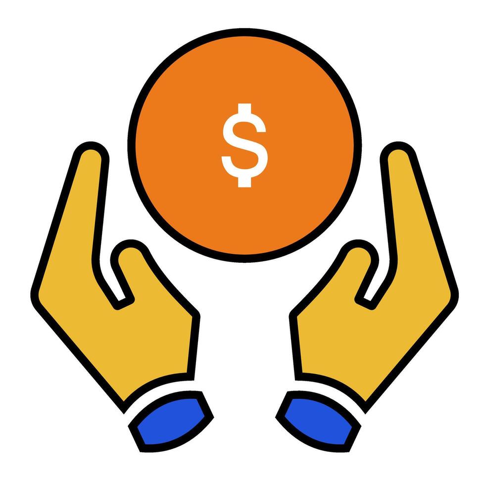Saving Icon. Personal finance icon. Filled outline style vector