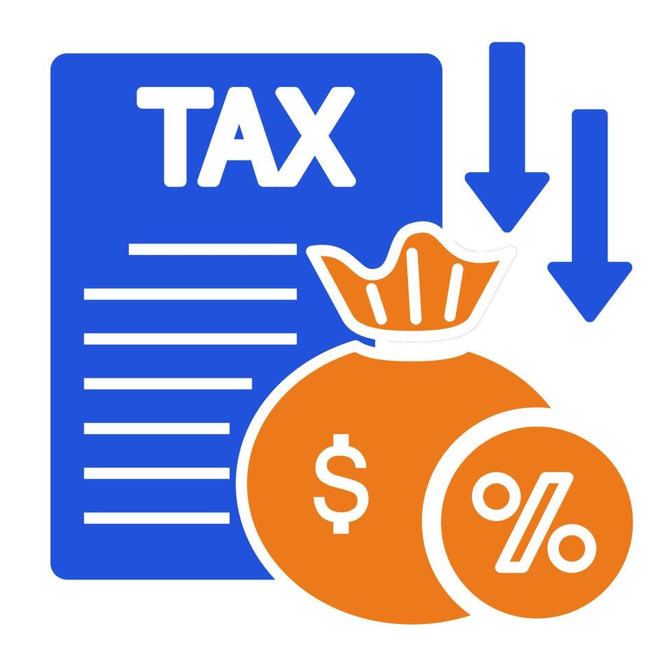 Tax Icon. Personal finance icon. Flat icon style vector