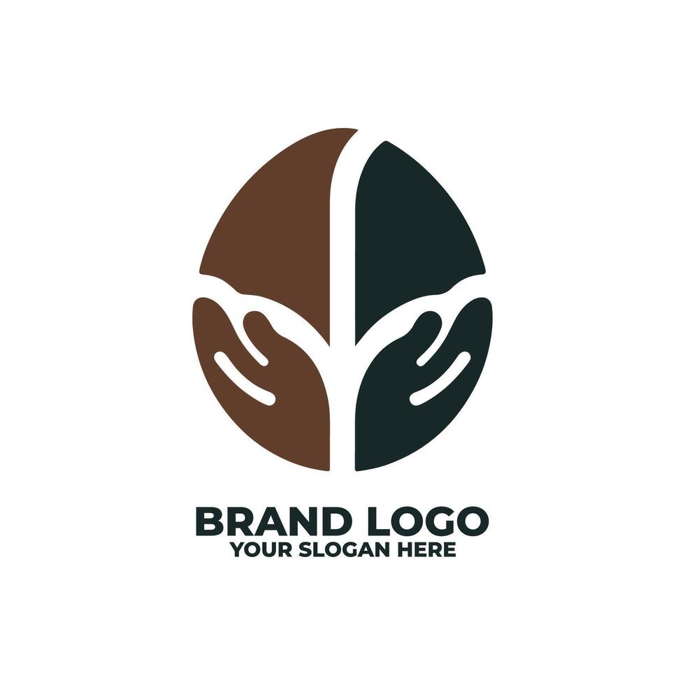 Abstract Coffee Bean Logo Concept vector