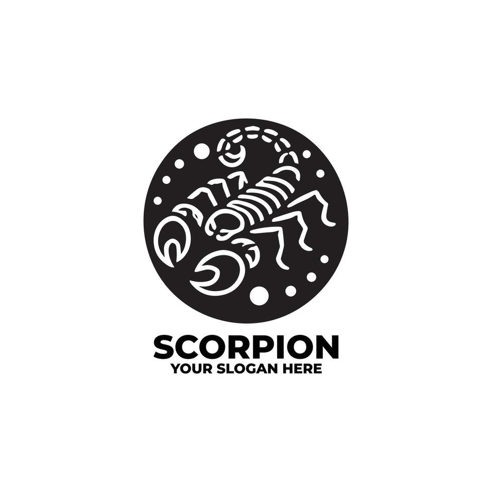 flat logo of a scorpion vector