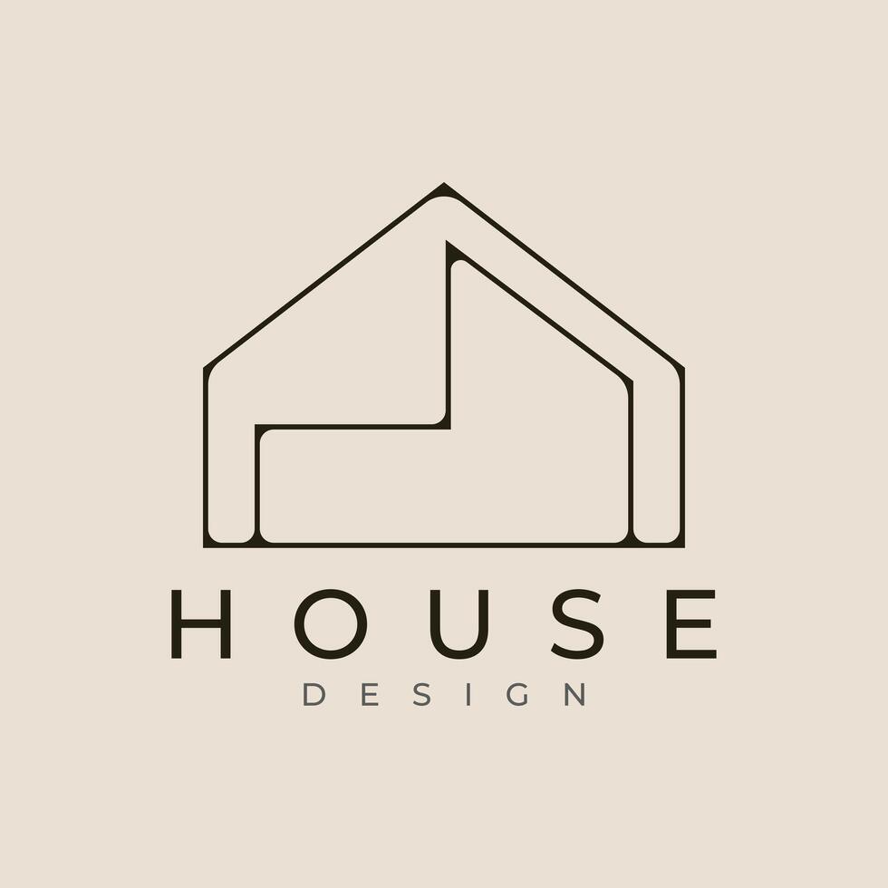 house logo icon and symbol template illustration minimalist design. vector