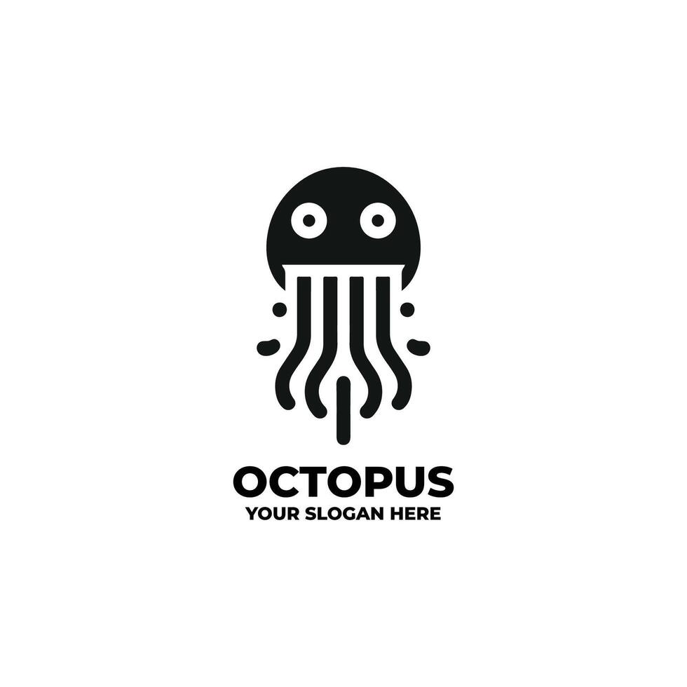 Minimalist Octopus Flat Designs vector