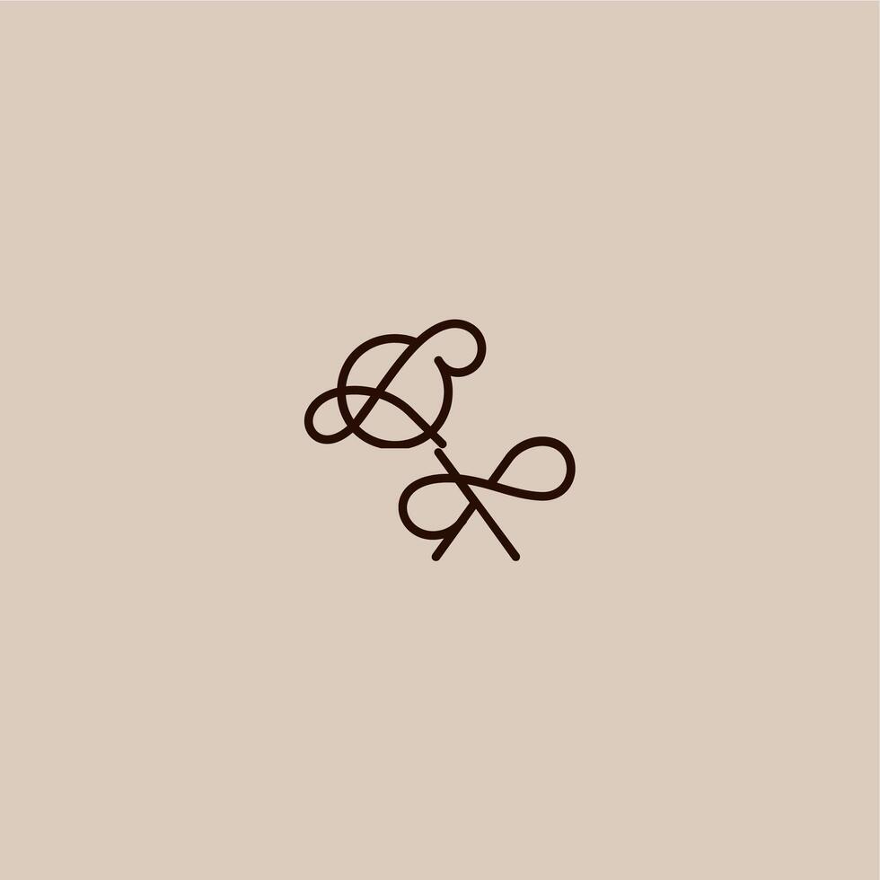 wedding typography monogram luxurious organic style and elegant concept QX dynamic line initial letter vector