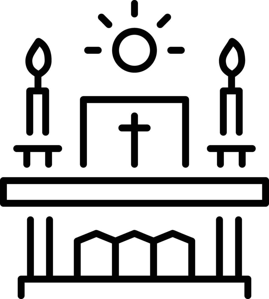 A line style icon of holy tabernacle vector