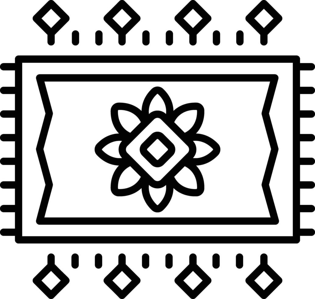 Altar cloth icon in linear style vector
