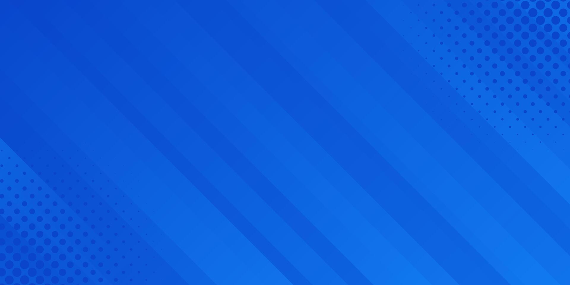 Blue abstract dynamic background with halftones. Gradient texture with smooth stripes vector