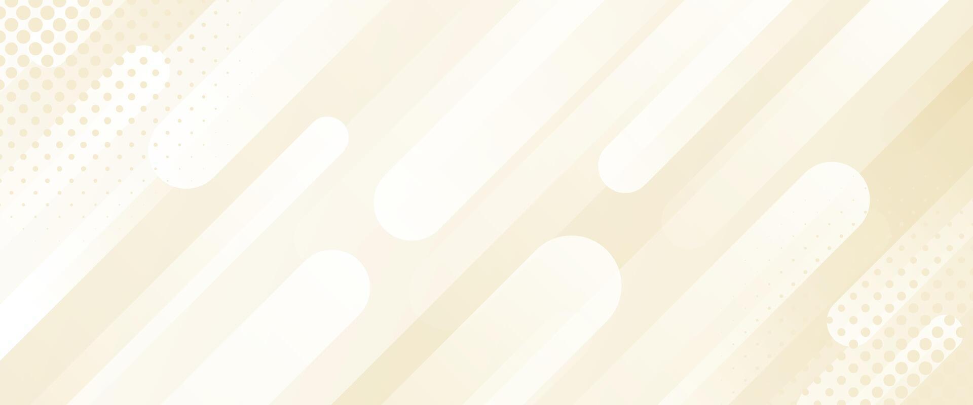Beige abstract dynamic banner background with halftones. Gradient texture with smooth stripes vector