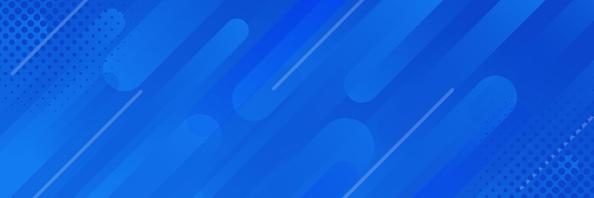 Abstract blue gradient dynamic banner background with halftones. illustration vector
