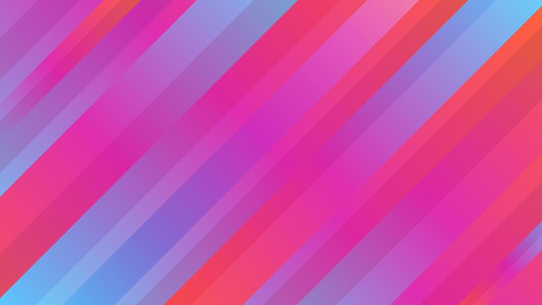 Colorful abstract dynamic background. Gradient diagonal stripes. Futuristic wallpaper vector