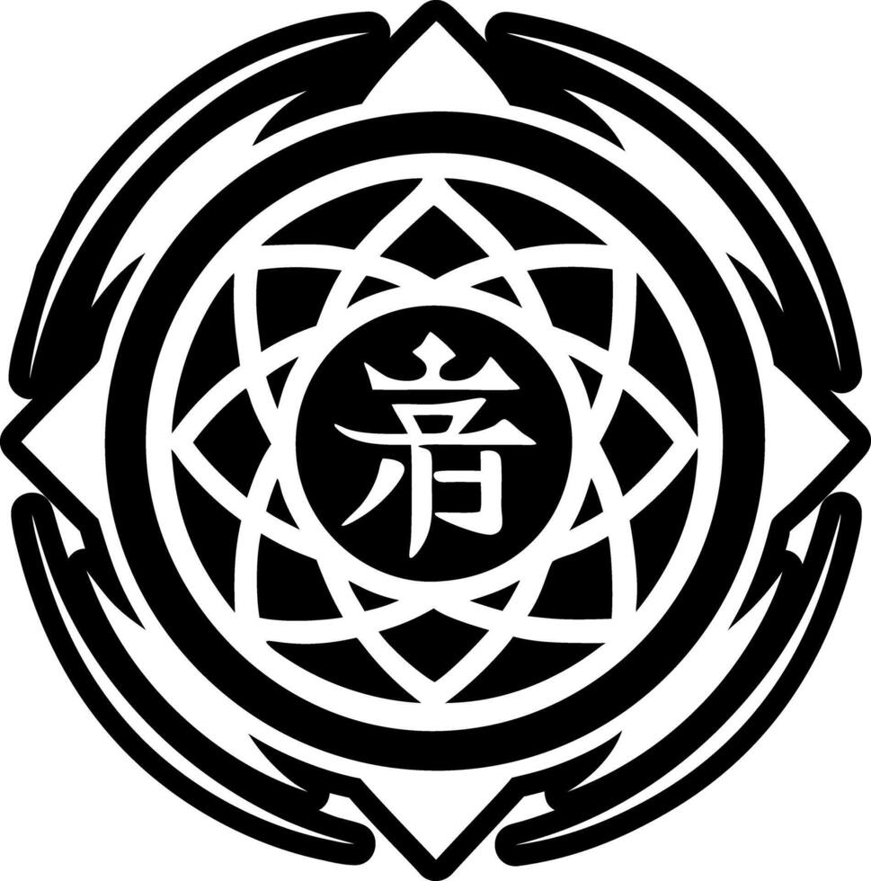 A glyph style icon of inner light symbol vector