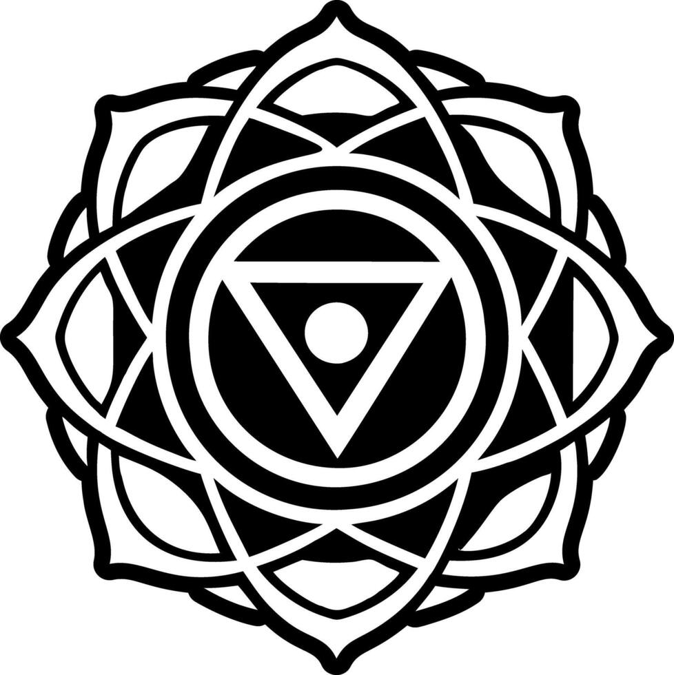 Chakra symbol icon in glyph style vector