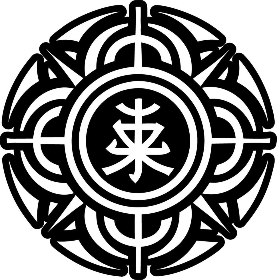 A glyph style icon of sacred symbol vector