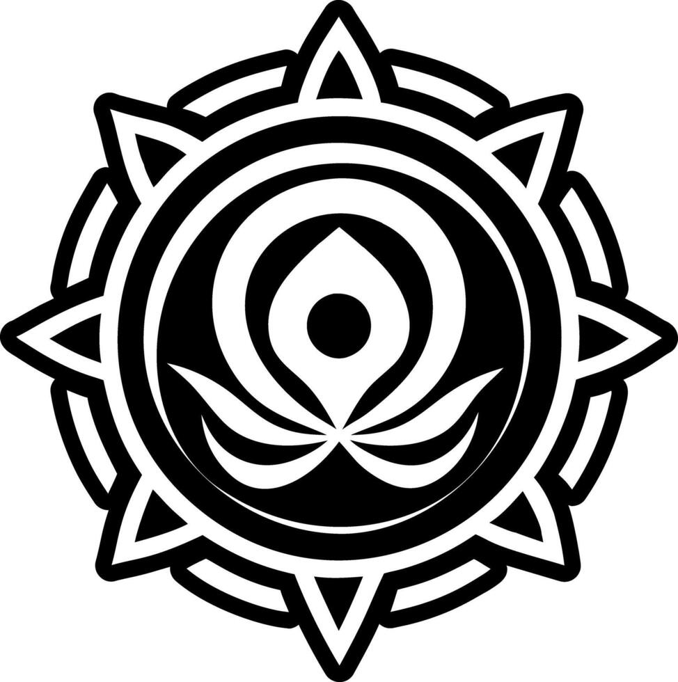 Ethereal healing icon in solid style vector