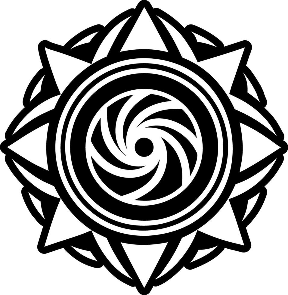 A glyph style icon of abstract energy symbol vector