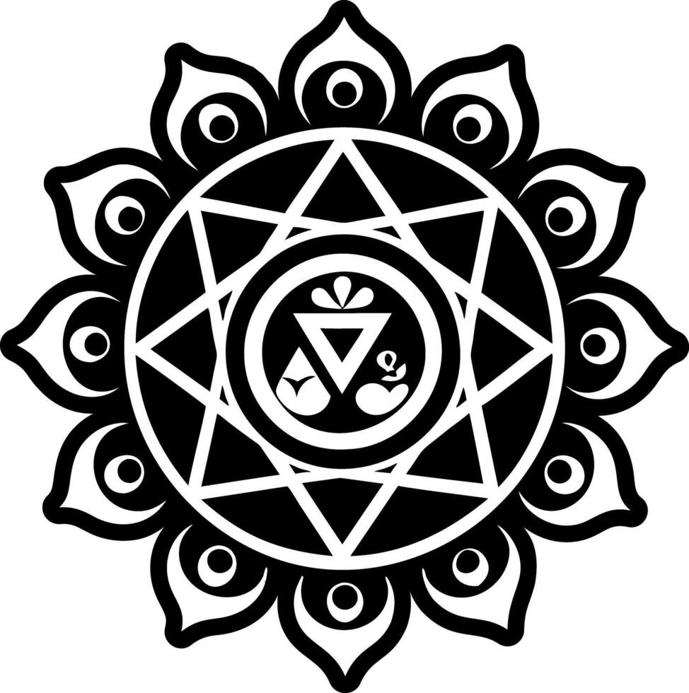 Healing chakra icon in solid style vector