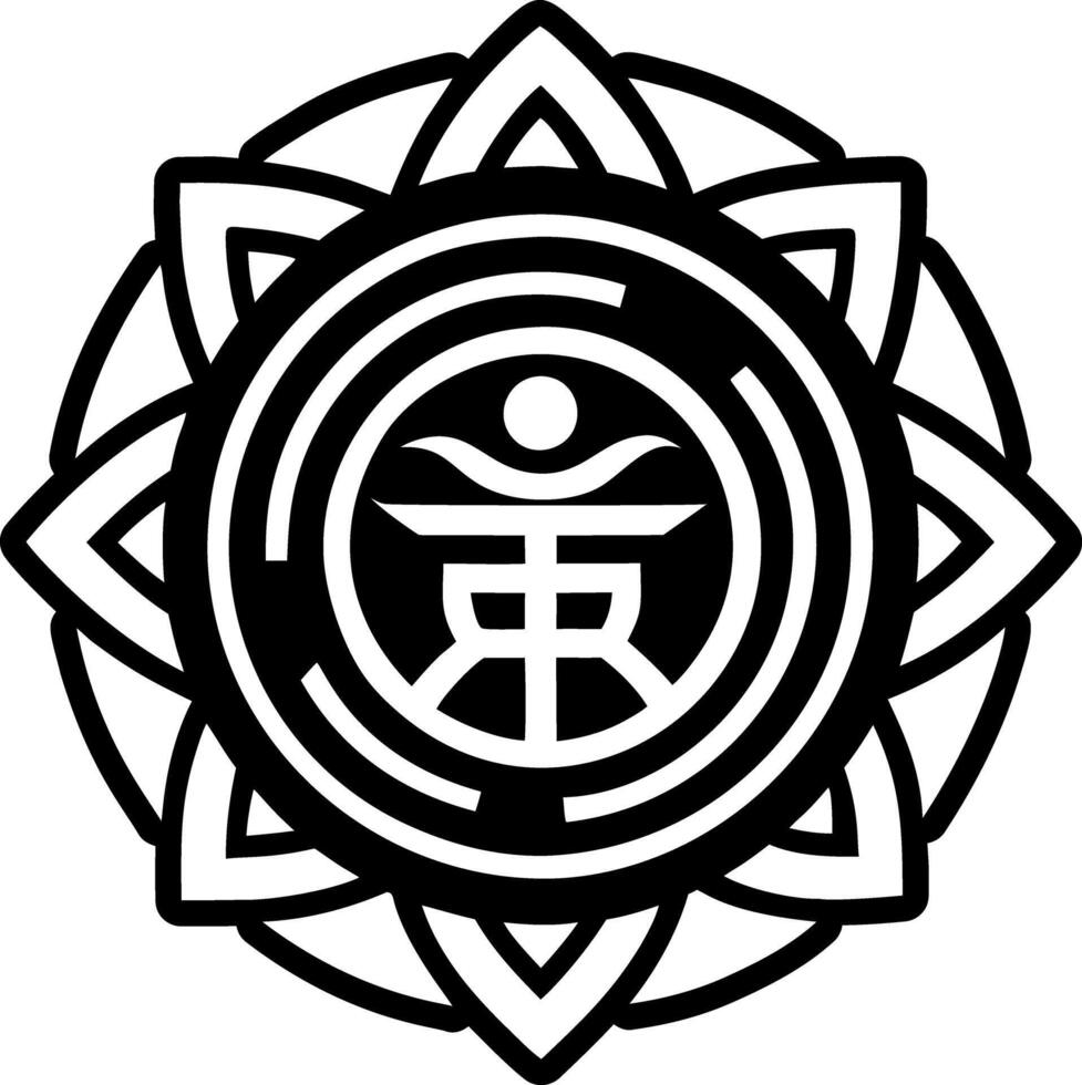 A solid style icon of sacred healing symbol vector
