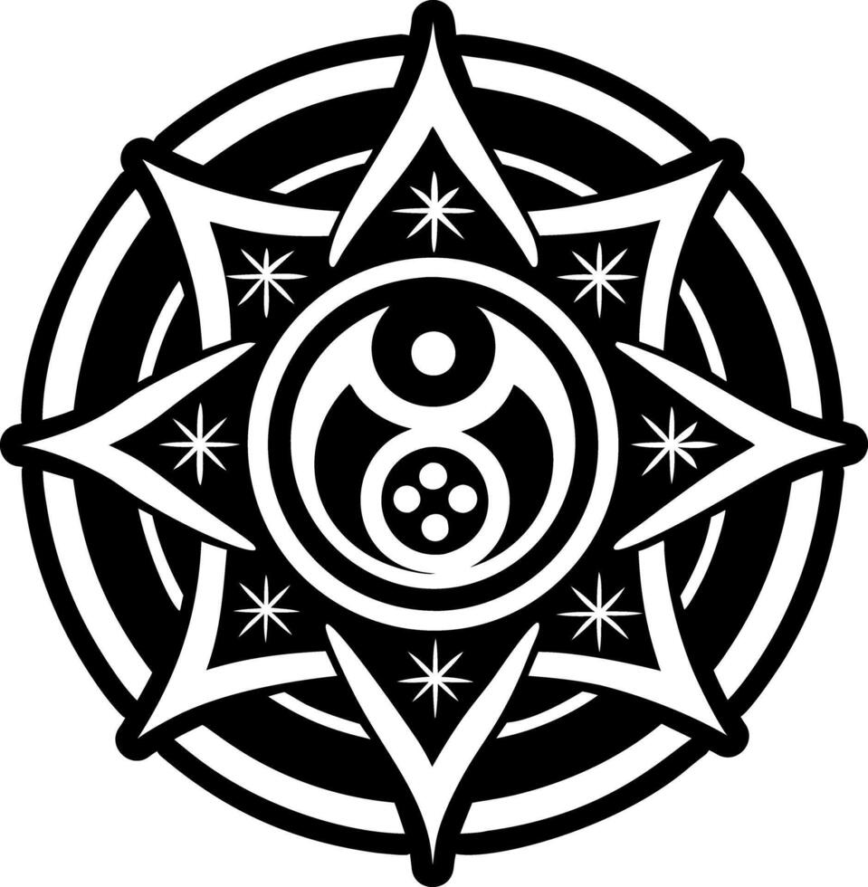 A glyph style icon of celestial healing symbol vector