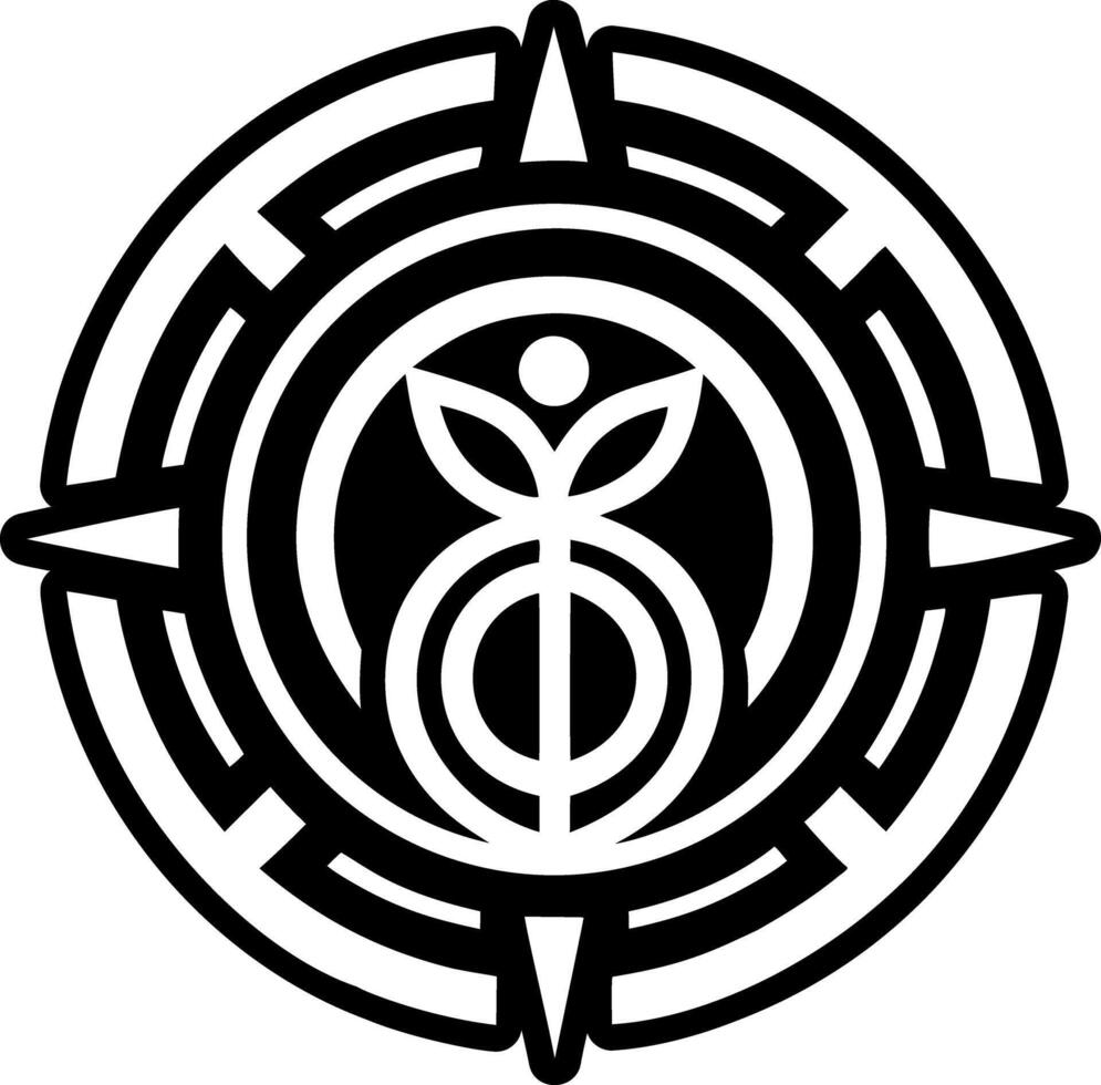 Life force symbol icon in glyph style vector