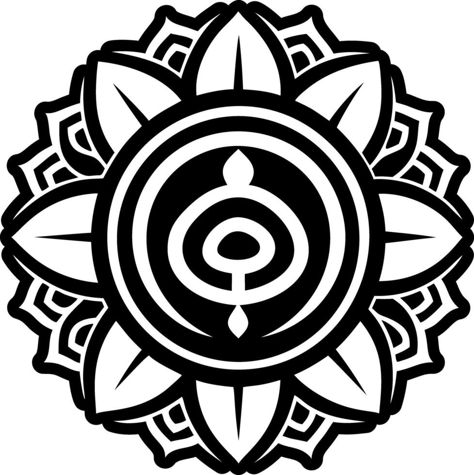 Reiki floral icon in filled style vector
