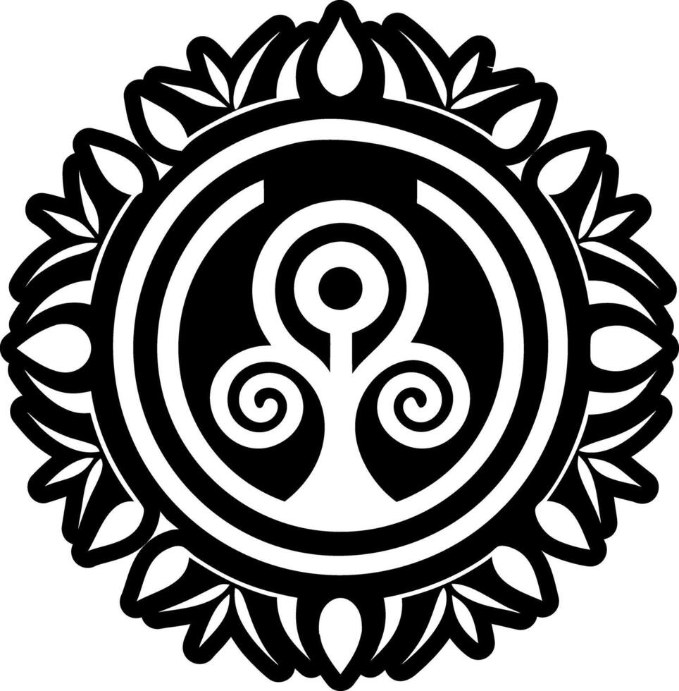 A glyph style icon of healing forest symbol vector