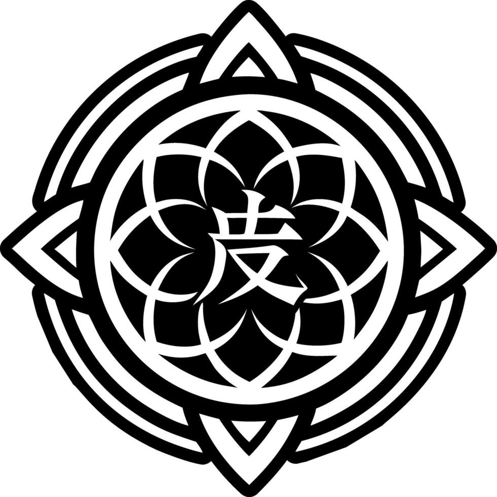 Integrative reiki icon in glyph style vector