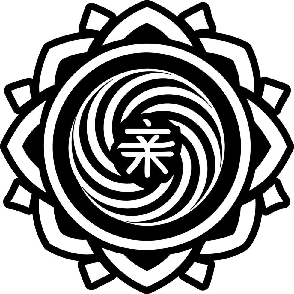 A filled style icon of energy vortex symbol vector