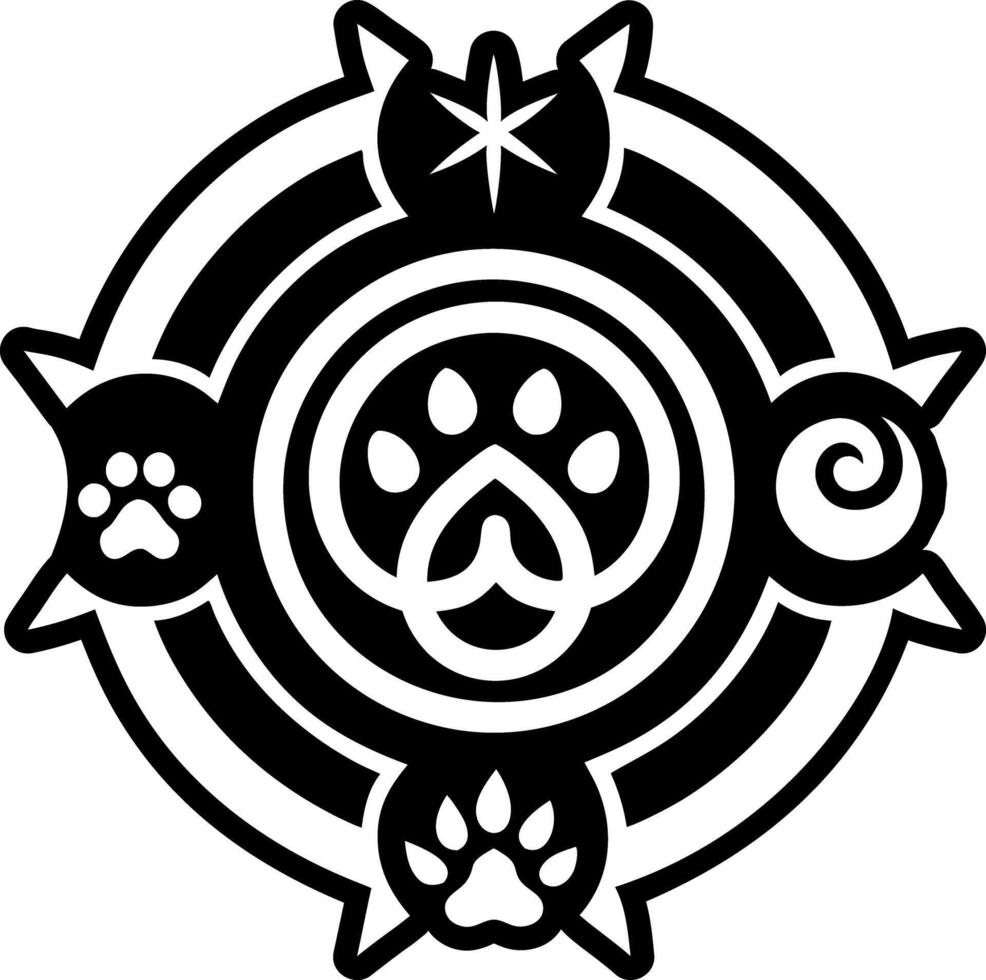 A filled style icon of animal energy symbol vector