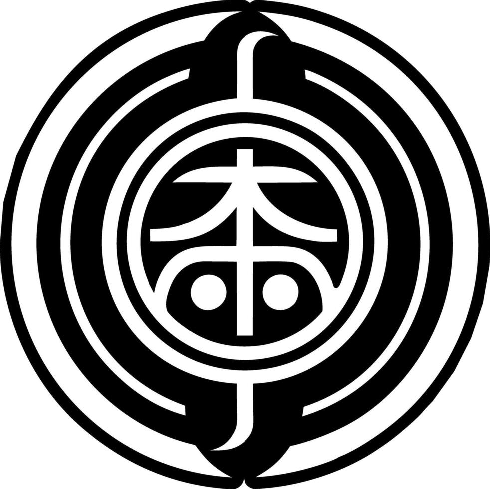 A filled style icon of reiki sign symbol vector