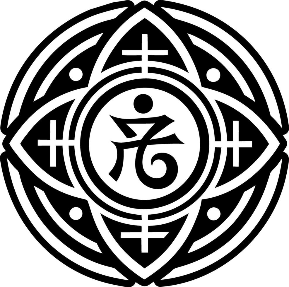 Holistic healing icon in solid style vector