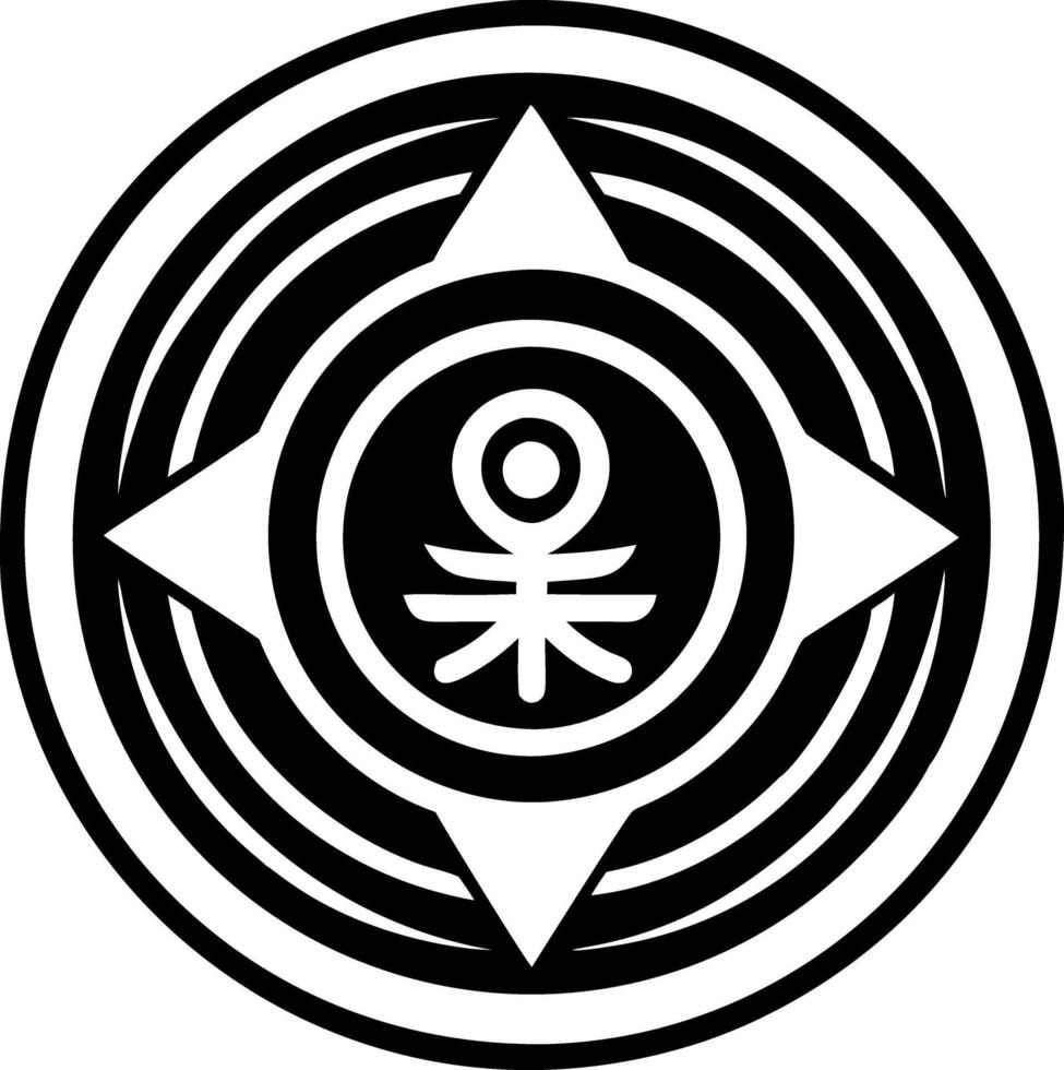 A solid style icon of healing touch symbol vector