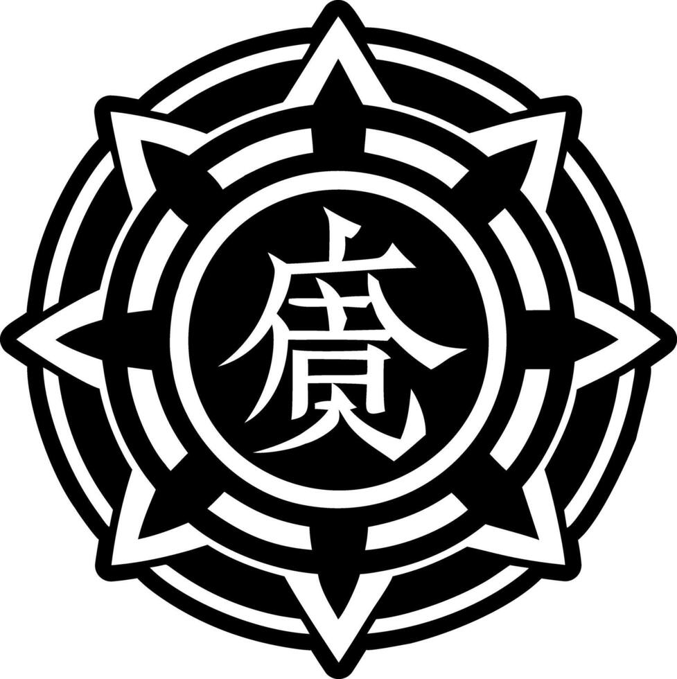 A filled style icon of harmony reiki symbol vector