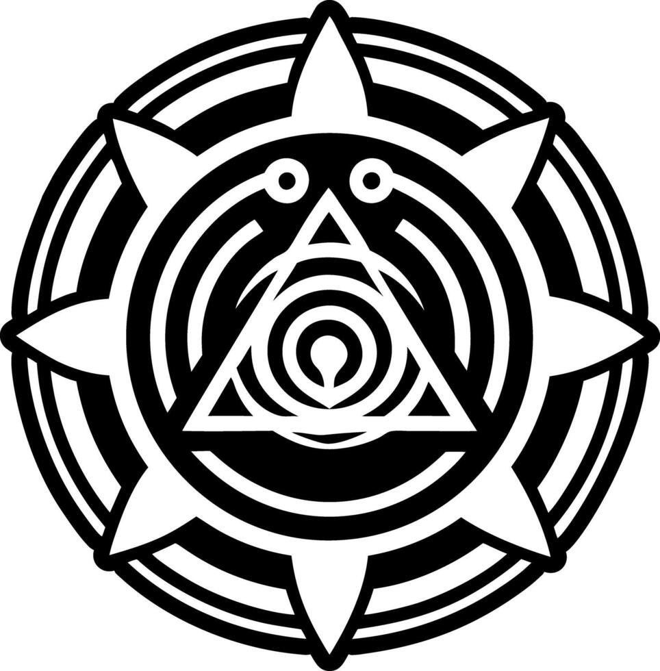 A solid style icon of earth reiki symbol vector