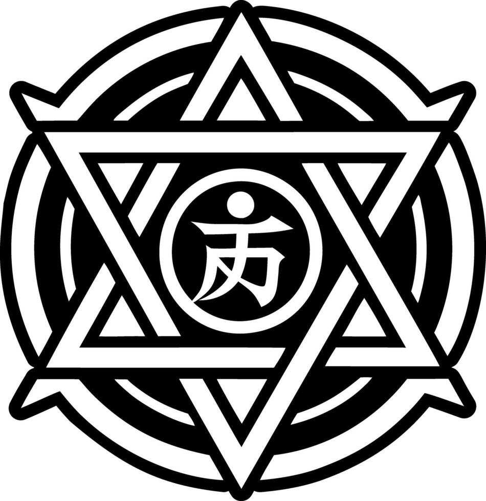 Elemental reiki icon in glyph style vector