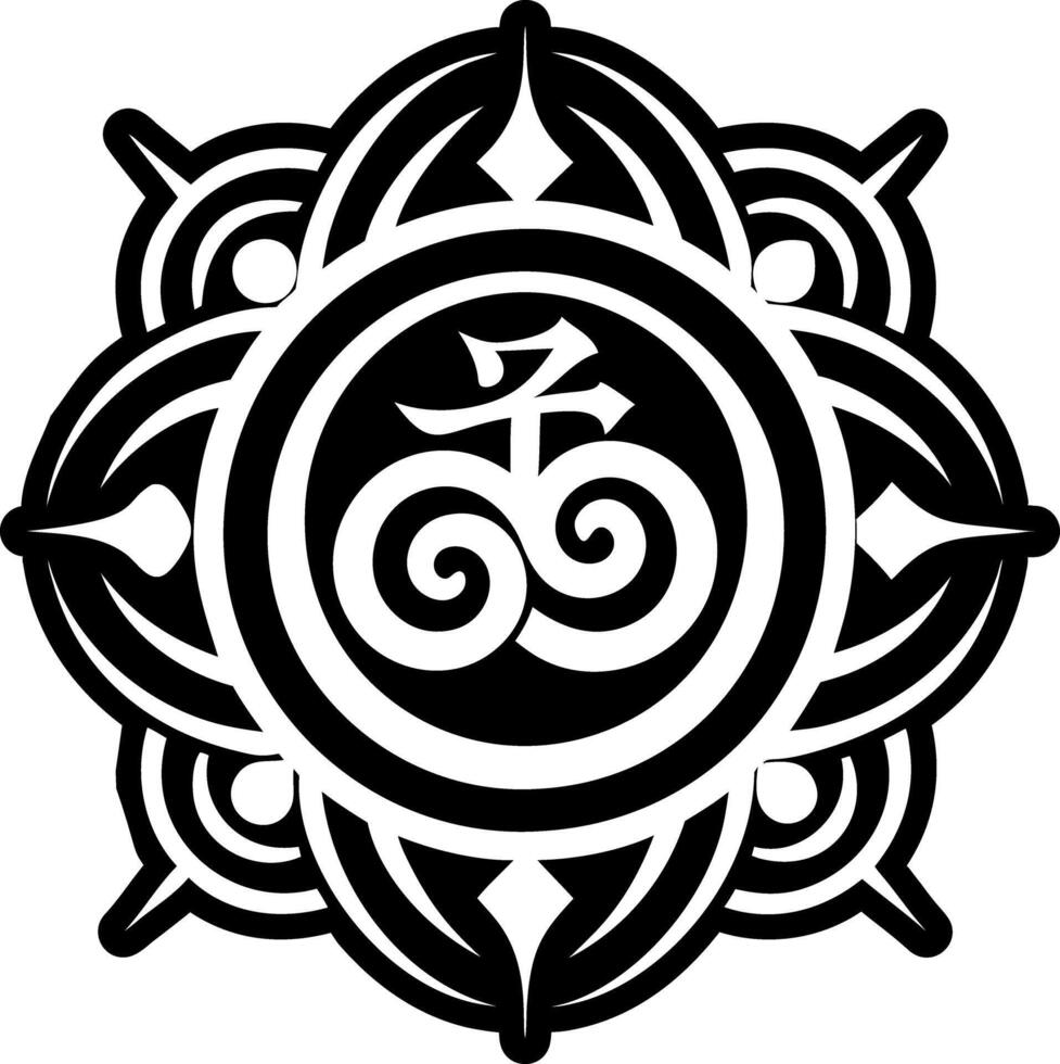A solid style icon of energy swirl symbol vector