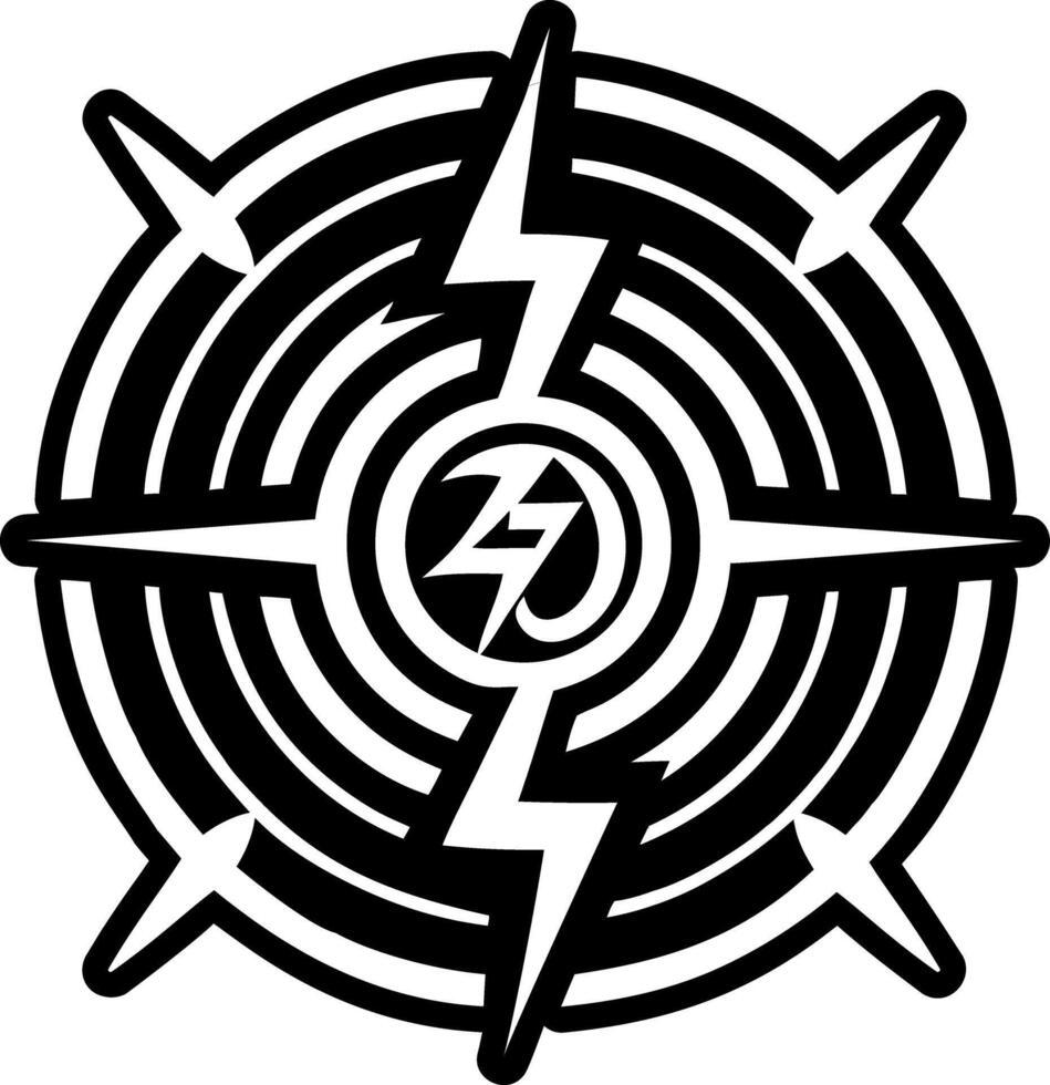 A filled style icon of dynamic energy symbol vector