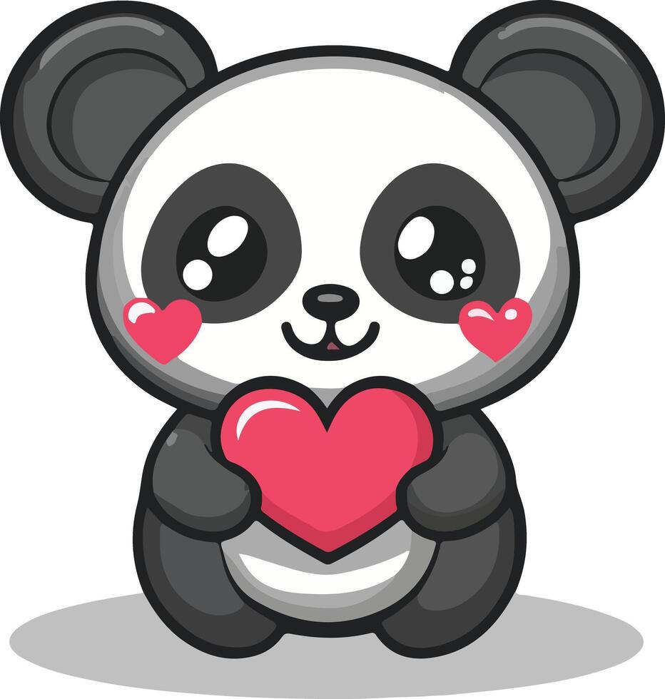 Adorable Panda Charm vector