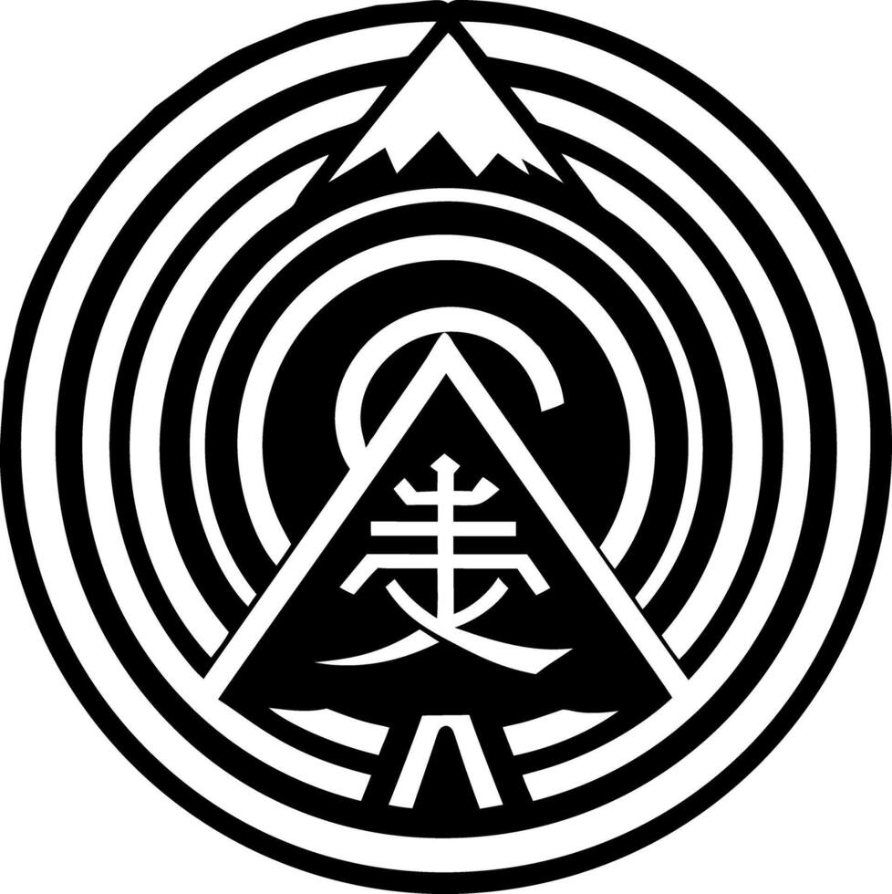 Mountain healing icon in filled style vector