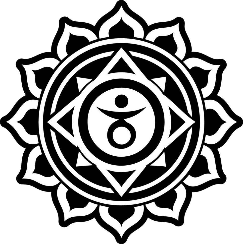Sacred karuna icon in solid style vector