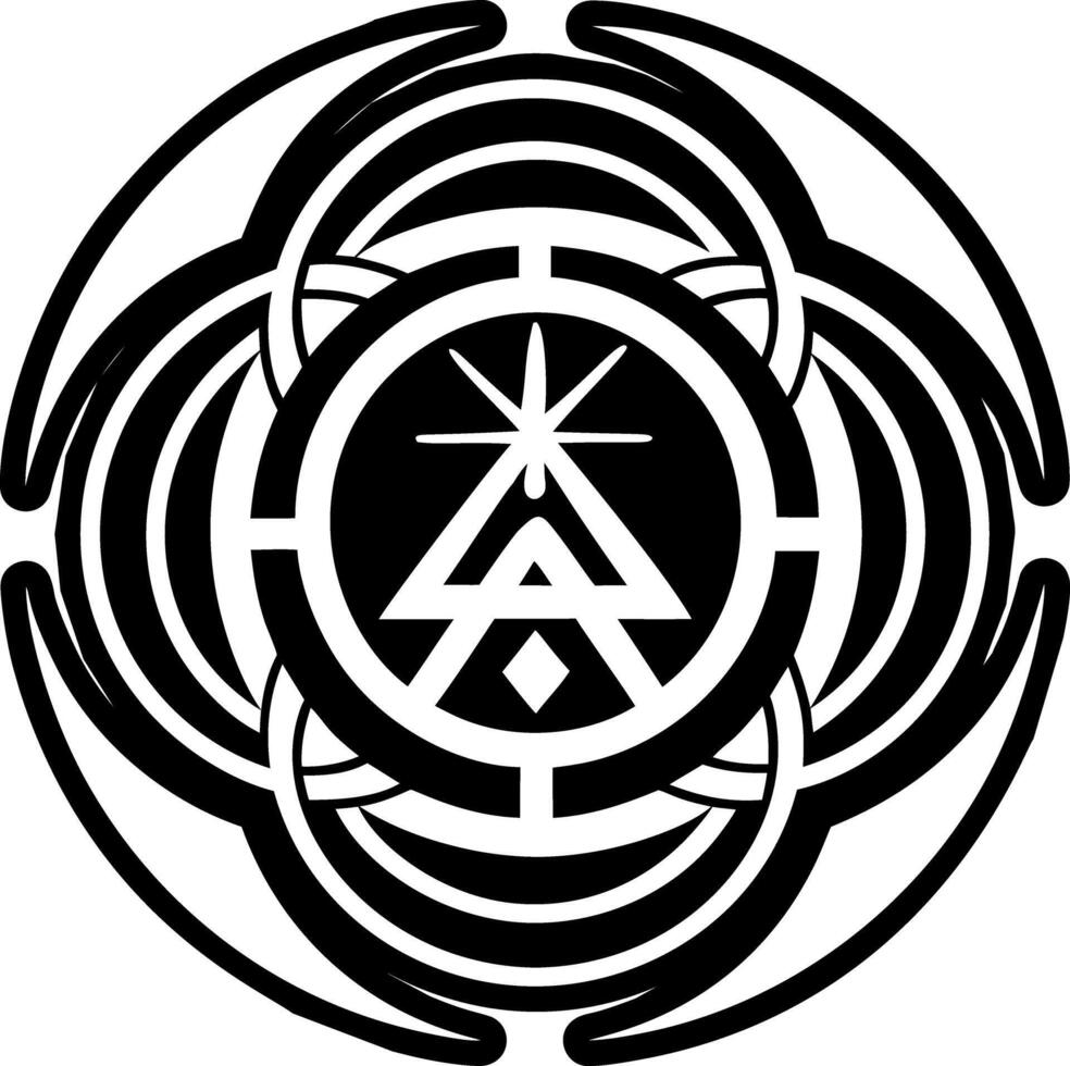 A filled style icon of universe power symbol vector
