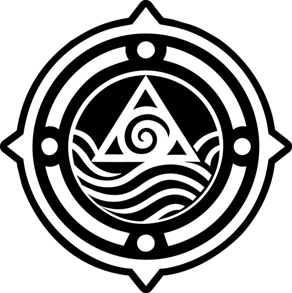 Water energy symbol icon in filled style vector