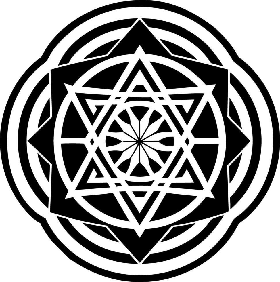 Geometry symbol icon in filled style vector