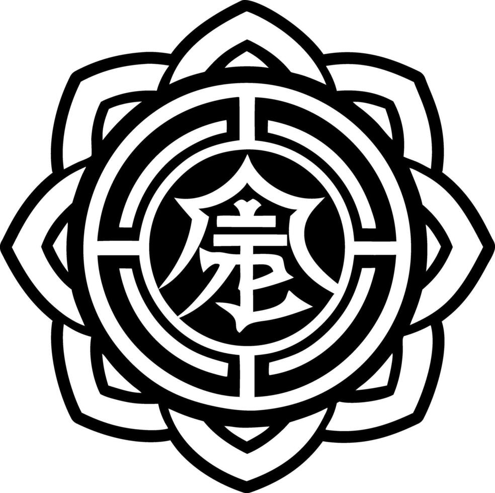 A solid style icon of meditation symbol vector